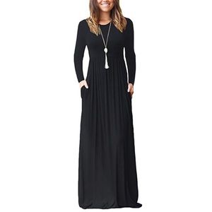 Black Long Sleeve Maxi Dress